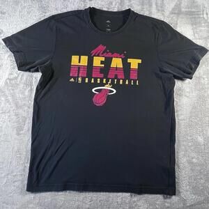 Miami Heat Basketball Team Black T Shirt Medium
